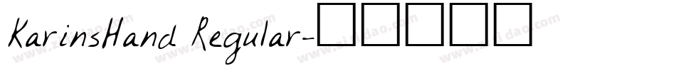 KarinsHand Regular字体转换